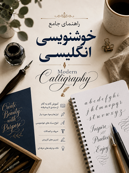 راهنمای جامع خوشنویسی انگلیسی، معرفی سبکها، ابزارها، بسته های آموزشی